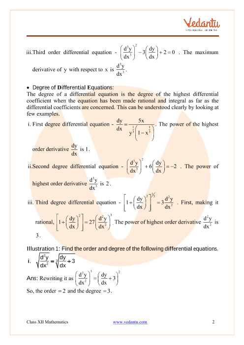 Cbse Class 12 Mathematics Chapter 9 Differential Equation Revision Notes 9835