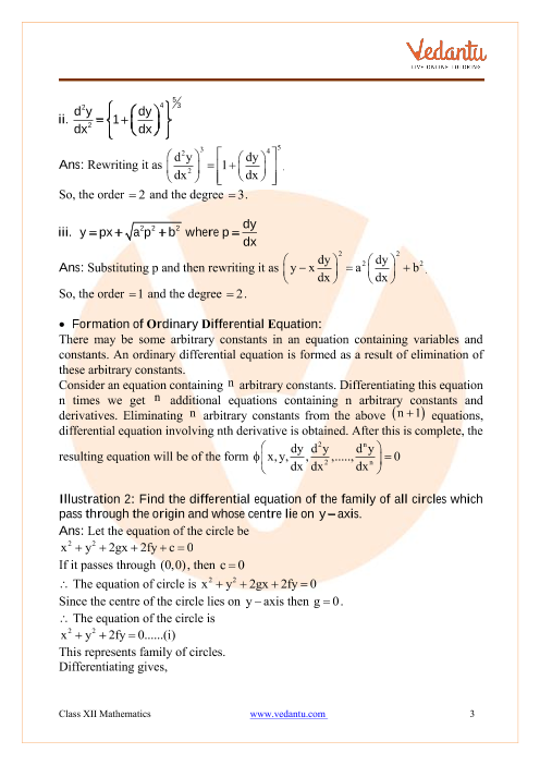 Differential Equation Class 12 Notes Cbse Maths Chapter 9 Pdf