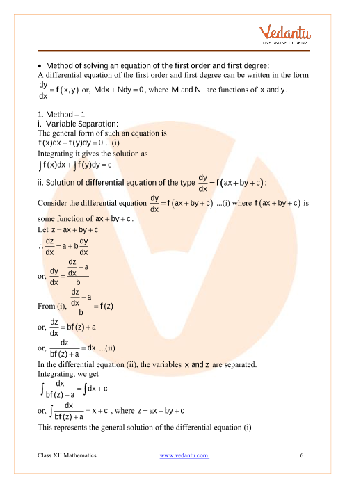 Revision Notes of CBSE class 12 Mathematics