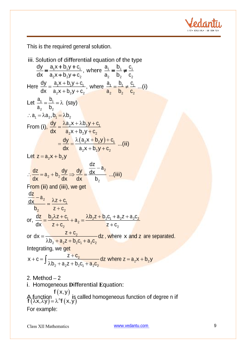 Revision Notes of CBSE class 12 Mathematics