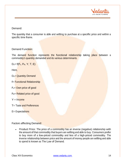 Revision Notes of CBSE class 12 Economics