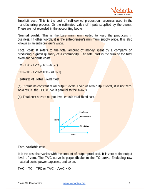 Revision Notes of CBSE class 12 Economics