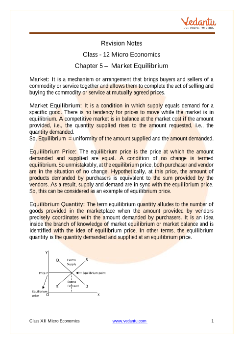 Revision Notes of CBSE class 12 Economics