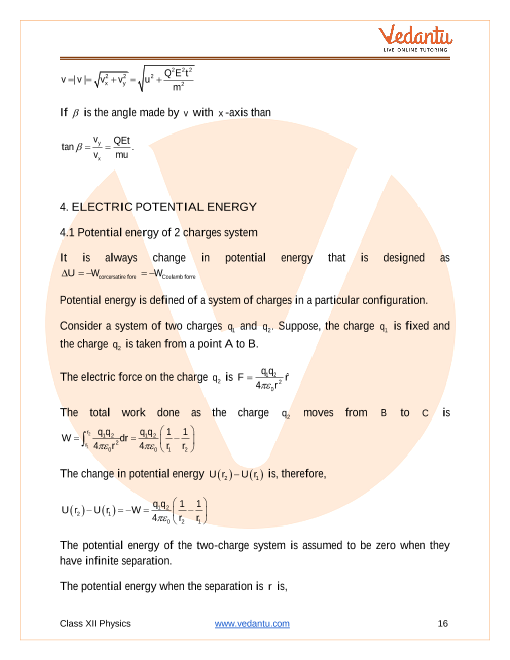 Revision Notes of CBSE class 12 Physics