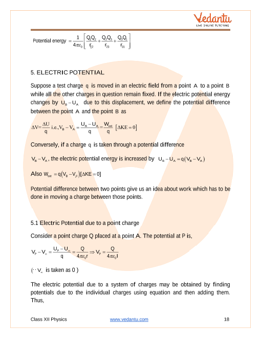 Revision Notes of CBSE class 12 Physics