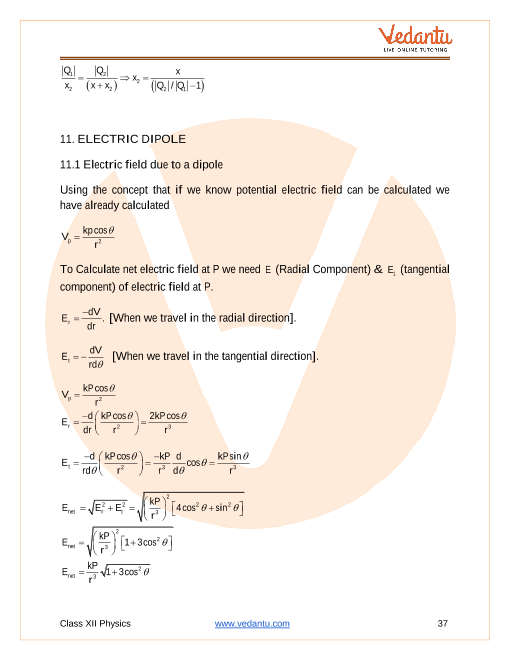 Revision Notes of CBSE class 12 Physics