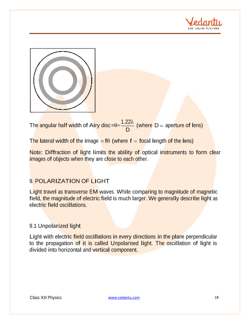 Revision Notes of CBSE class 12 Physics