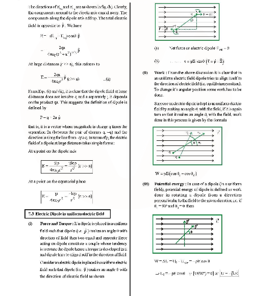 Revision Notes of CBSE class 12 Physics