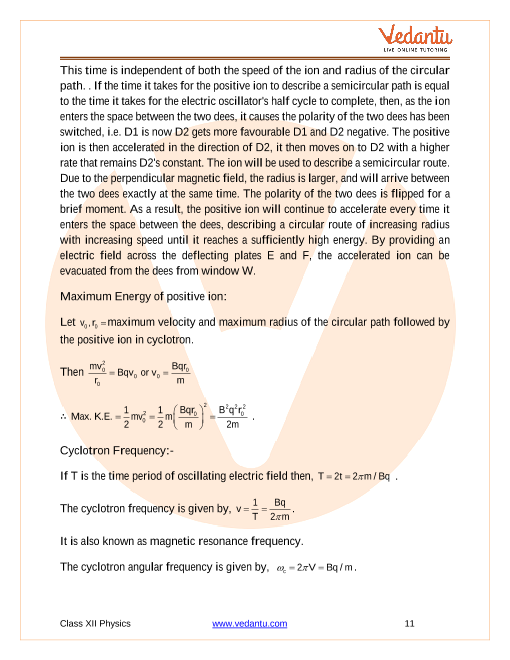 Revision Notes of CBSE class 12 Physics