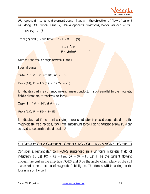 Revision Notes of CBSE class 12 Physics