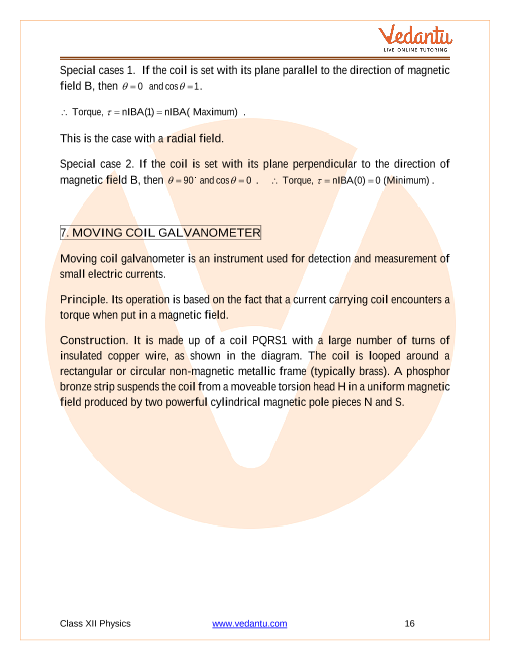 Revision Notes of CBSE class 12 Physics