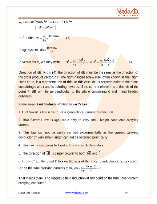 Revision Notes of CBSE class 12 Physics