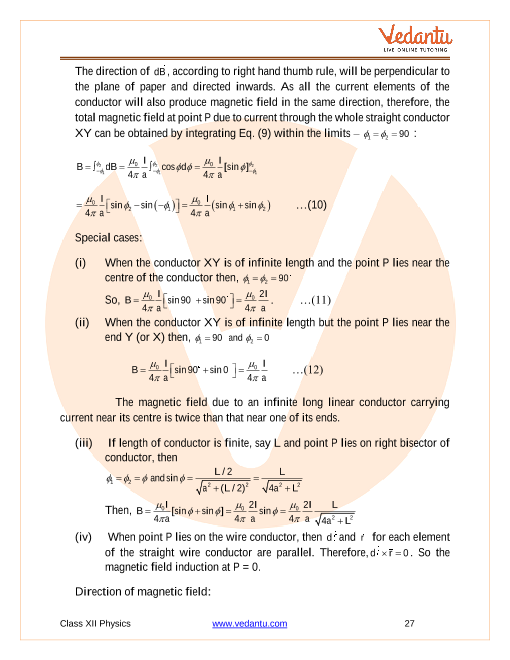 Revision Notes of CBSE class 12 Physics