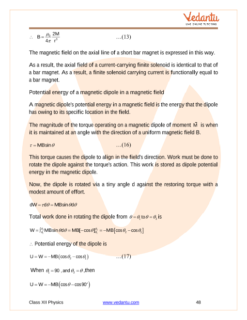 Revision Notes of CBSE class 12 Physics