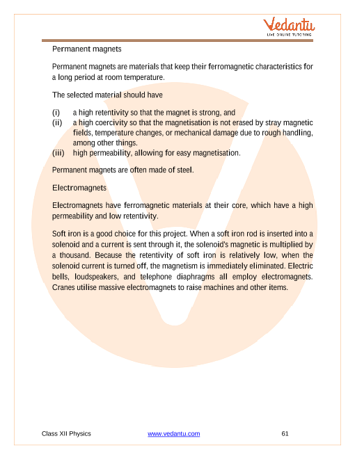 Revision Notes of CBSE class 12 Physics