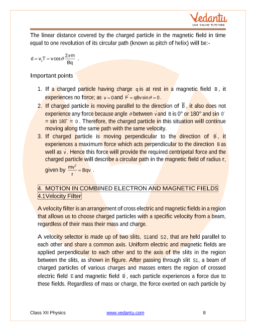 Revision Notes of CBSE class 12 Physics