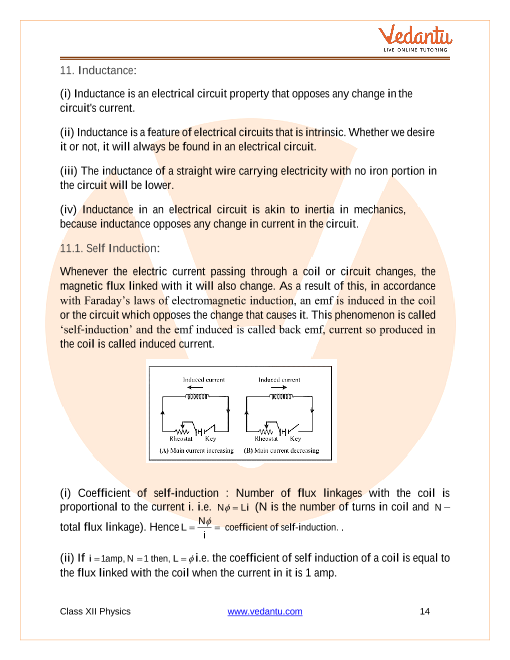 Revision Notes of CBSE class 12 Physics