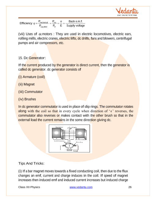 Revision Notes of CBSE class 12 Physics