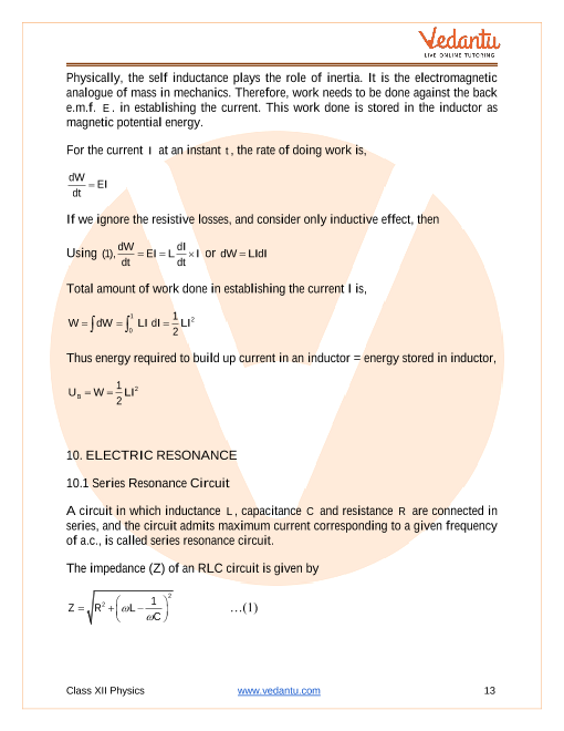 Revision Notes of CBSE class 12 Physics