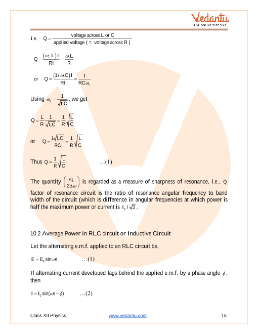 Revision Notes of CBSE class 12 Physics