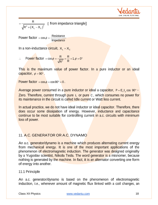 Revision Notes of CBSE class 12 Physics