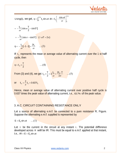 Revision Notes of CBSE class 12 Physics