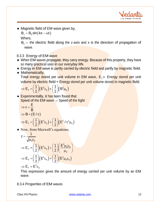 Revision Notes of CBSE class 12 Physics