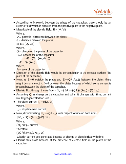 Revision Notes of CBSE class 12 Physics