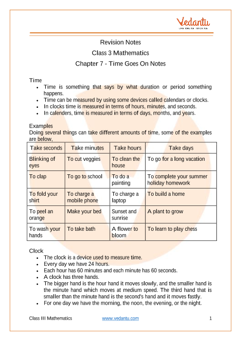 case study for class 3 maths