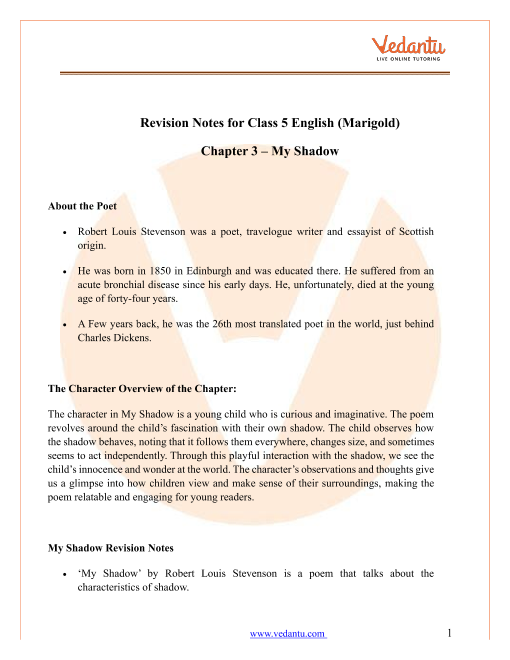 my-shadow-class-5-notes-cbse-english-chapter-3-pdf