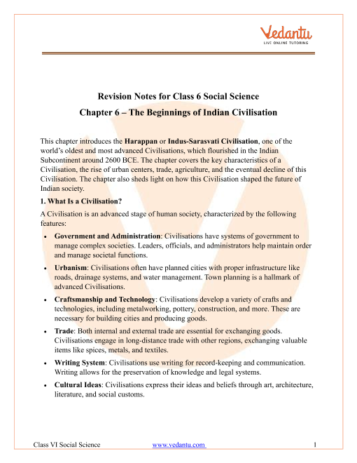 New Questions And Ideas Class 6 Notes CBSE History Chapter 6 PDF 