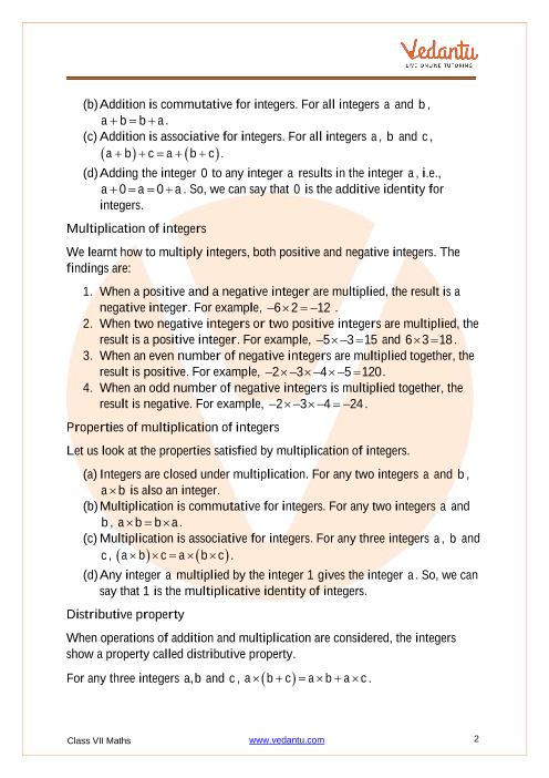 Properties of Integers - Explanation & Examples