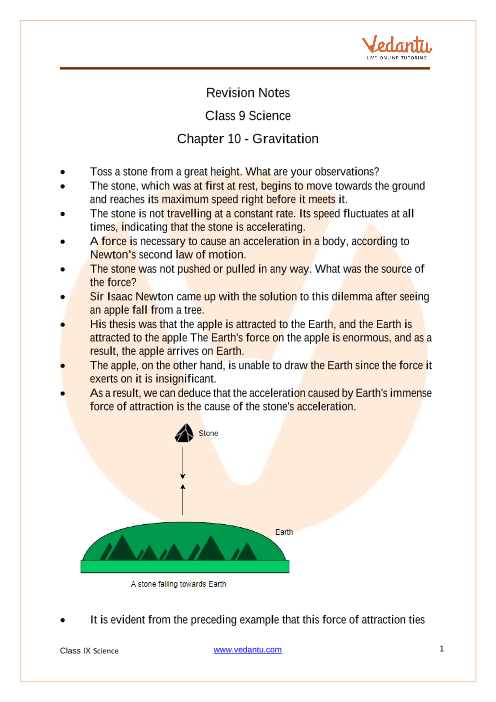 gravitation-class-9-notes-cbse-science-chapter-10-pdf