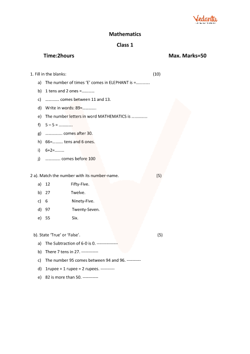 8th class essay 1 maths exam paper