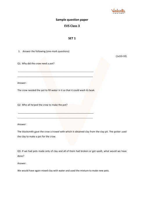 case study questions for class 3 evs