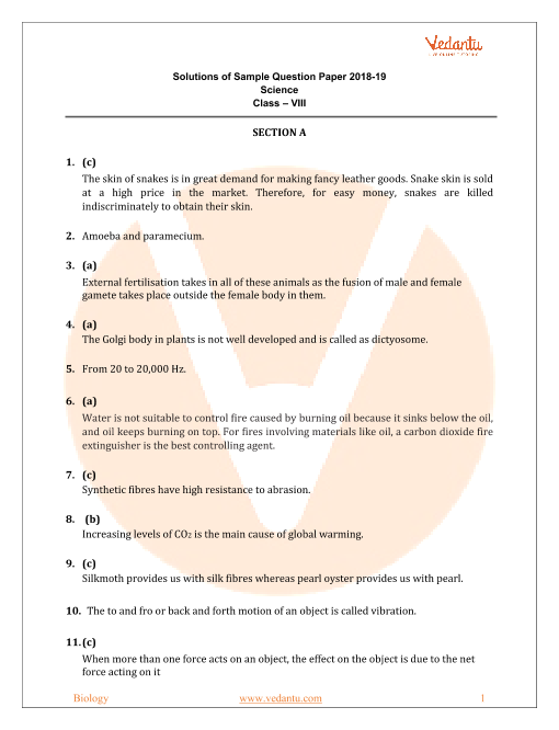 SCIENCE MODEL QUESTIONS ANSWERS PAPER - 2