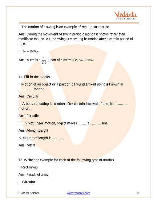 examples of rectilinear motion