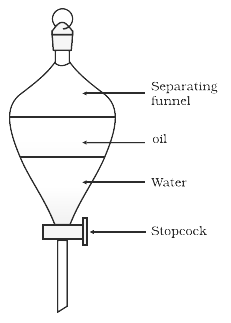 How will you separate oil and water from their mixture?