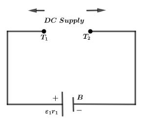 The connecting wires have uniform resistance. Moving from \\[{T_1 ...