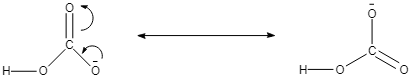 Write the resonating structures for $CO_3^{2 - }$ and $HCO_3^ - $ ions.