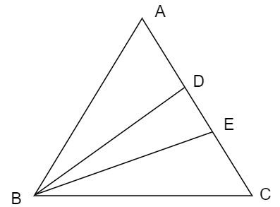 In a triangle ABC $a=7,b=8,c=9$ BD is the median and BE is the altitude ...