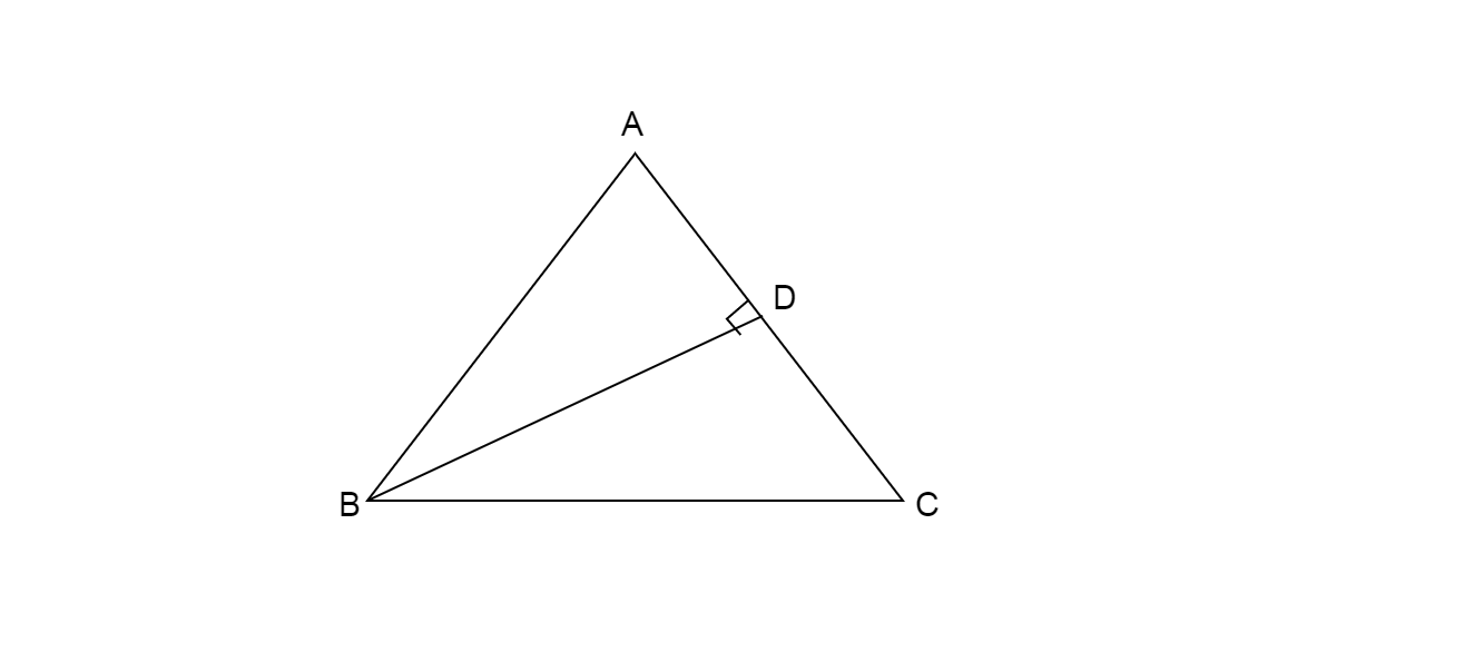 In An Isosceles Triangle Abc With Ab Ac Bd Is The Perpendicular From B To The Side Ac Proven 6995