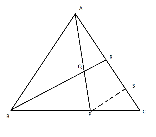 In the given figure, P is the midpoint of BC and Q is the midpoint of ...