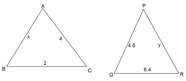 Find the value of unknown variables, if $\\vartriangle ABC$ and ...