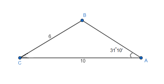 How do you solve the triangles when the sides of $a=6,b=10$ and ...