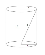 The height of the right circular cylinder is 5 and the diameter of its ...