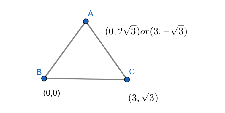 If Two Vertices Of An Equilateral Triangle Are 00 3sqrt 3 Find The Third 0438