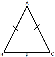 Show that in an isosceles triangle, angles opposite to the equal sides ...