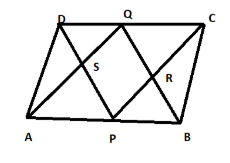 ABCD is a parallelogram in which “P” and “Q” are mid points of sides AB ...