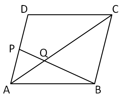 ABCD is parallelogram and P is the midpoint of the side AD. The line BP ...